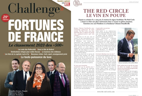 Challenges « Fortunes de France » Le classement 2023 de 500 – 28e édition (été 2023)